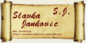 Slavka Janković vizit kartica